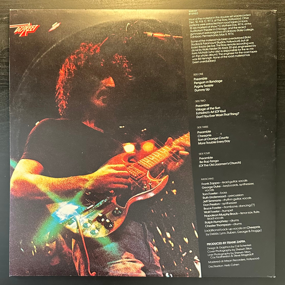 Zappa / Mothers - Roxy & Elsewhere 2LP (Англия 1974г.)