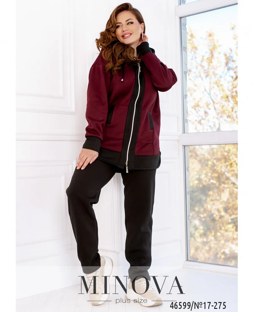 Костюм 17-275-Черный-марсала Minova