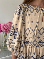 Платье Мари для беременных и кормящих, Кремовый с орнаментом