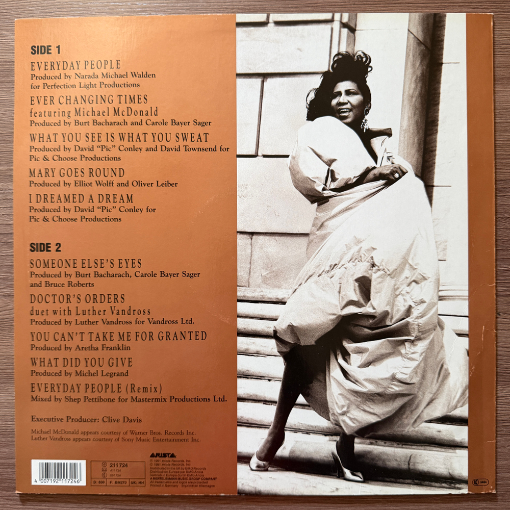 Aretha Franklin ‎– What You See Is What You Sweat (Европа 1991г.) Т