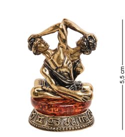 Народные промыслы AM-2743 Фигурка «Знак зодиака-Близнецы» (латунь, янтарь)