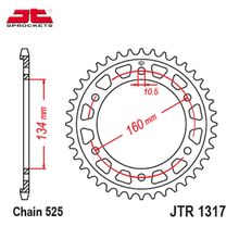 JT JTR1317.40 звезда задняя (ведомая), 40 зубьев