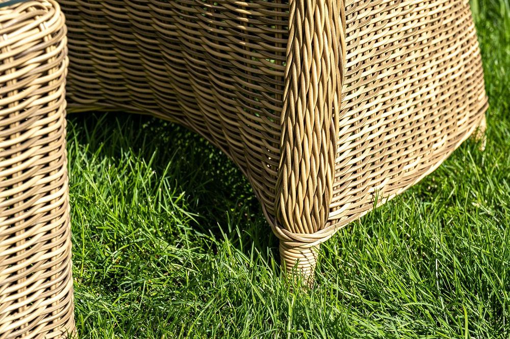 "Равенна" лаунж-зона из искусственного ротанга, цвет соломенный