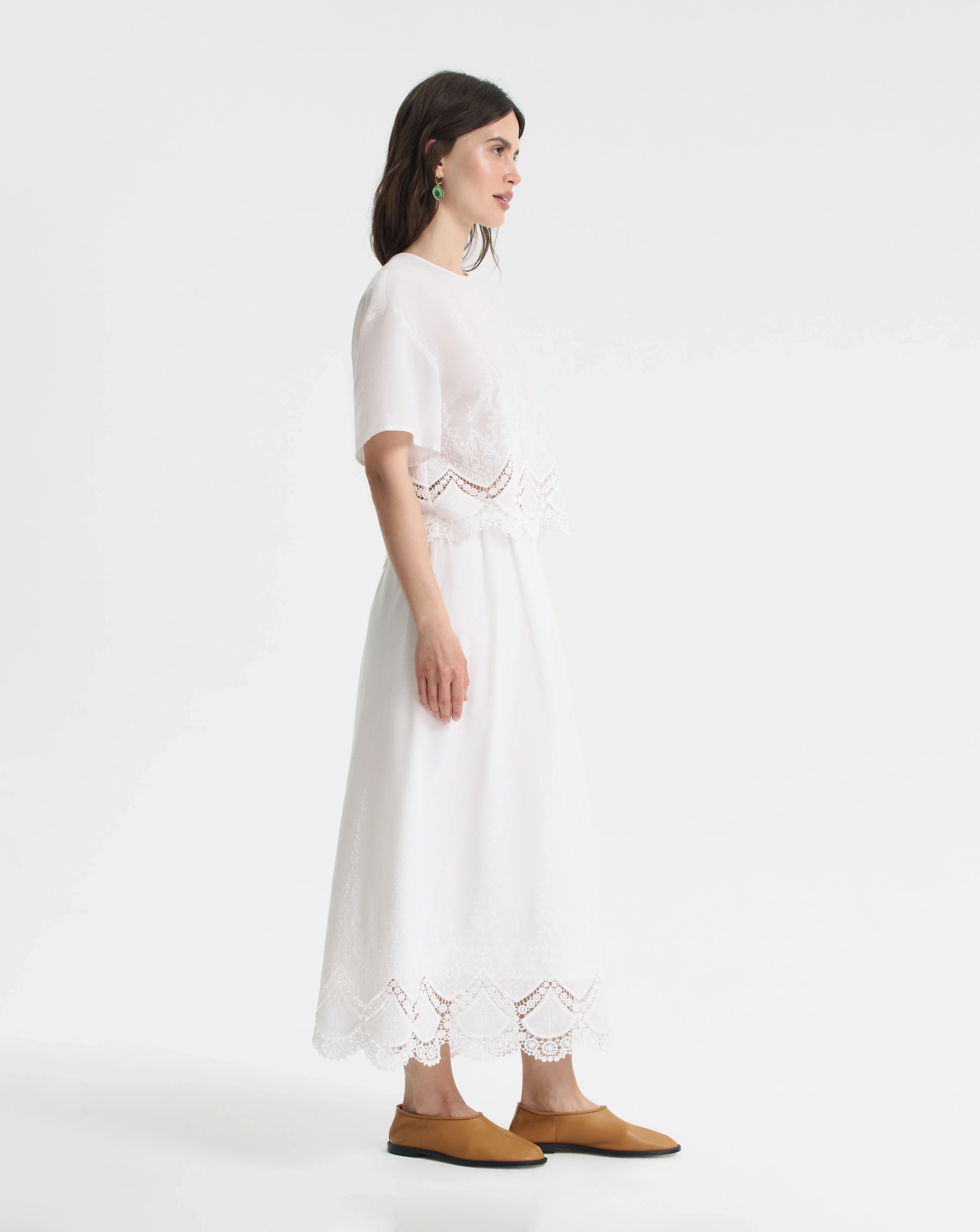 Блуза с коротким рукавом из шитья