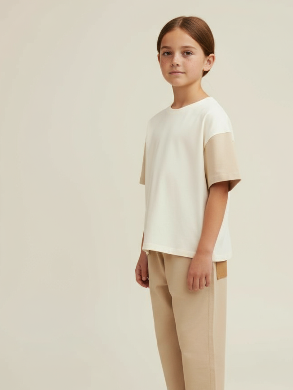 Футболка детская молочный/бежевый
