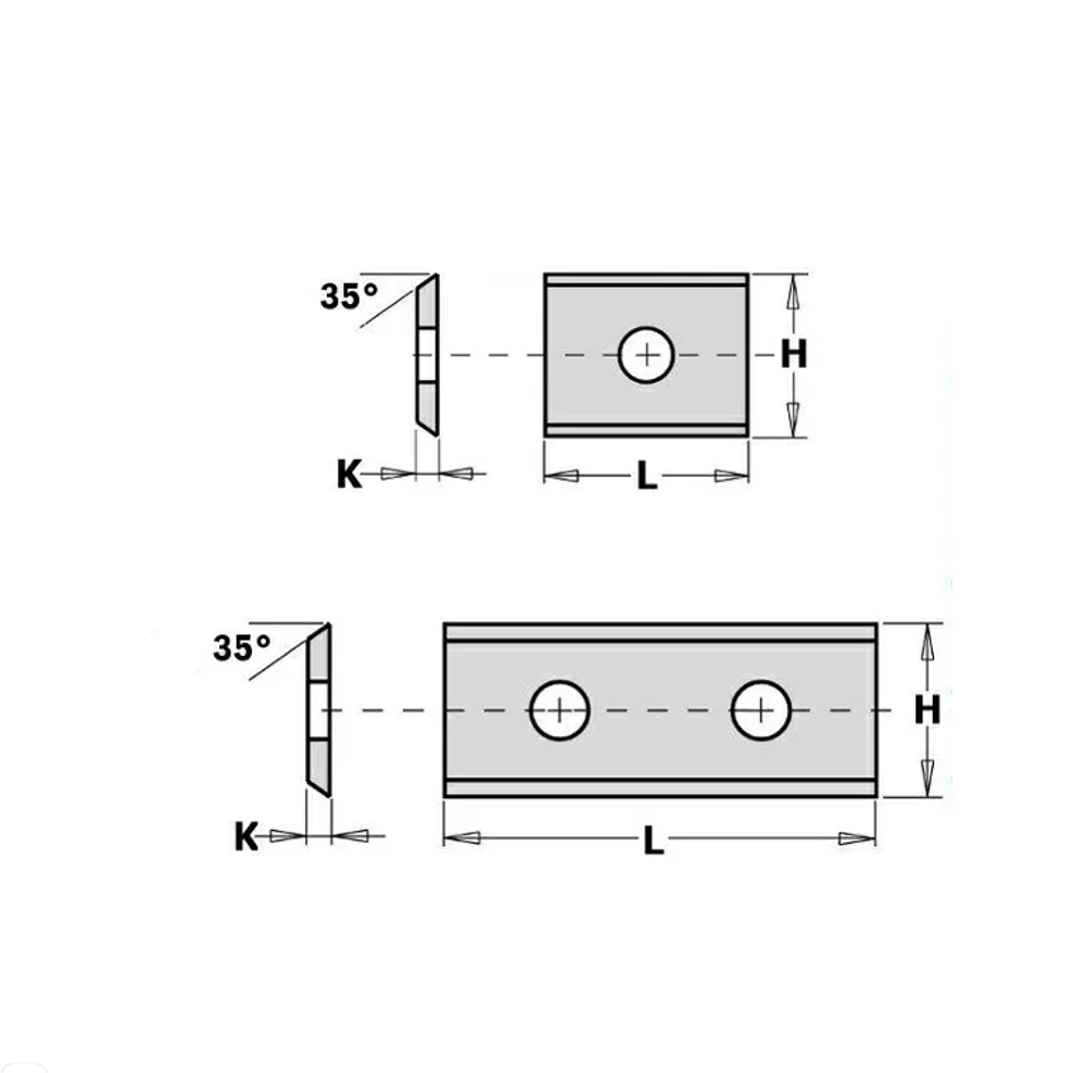 HM нож сменный TIGRA 60x12x1,5 35° T04F-CR