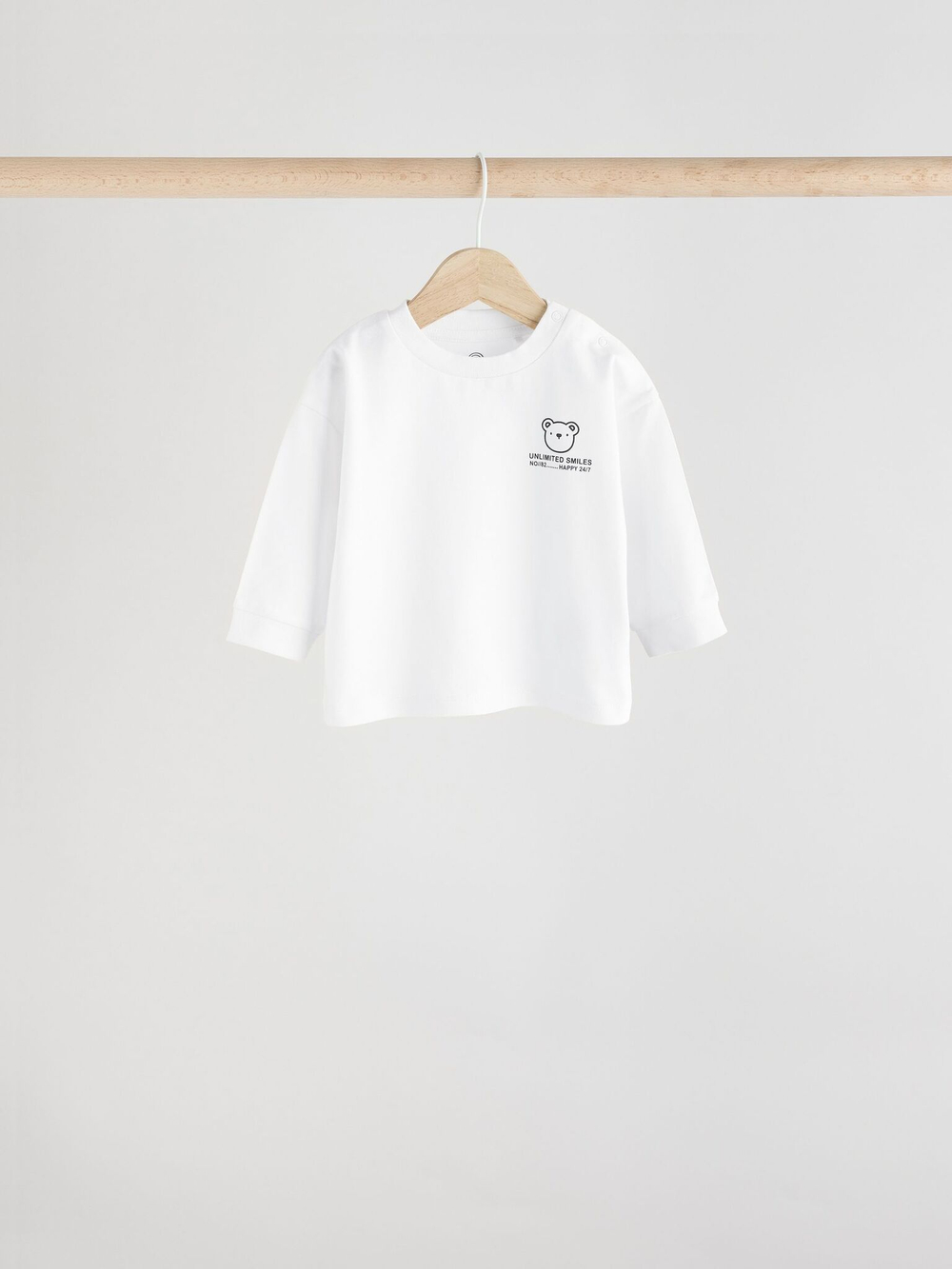 Лонгслив для малышей Next E48-162, 3 шт., Бежевый, Белый, Серый