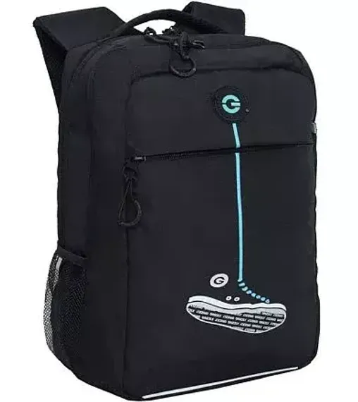 Çanta \ Bag \ RB-456-6 Рюкзак школьный (/4 черный - небесный)