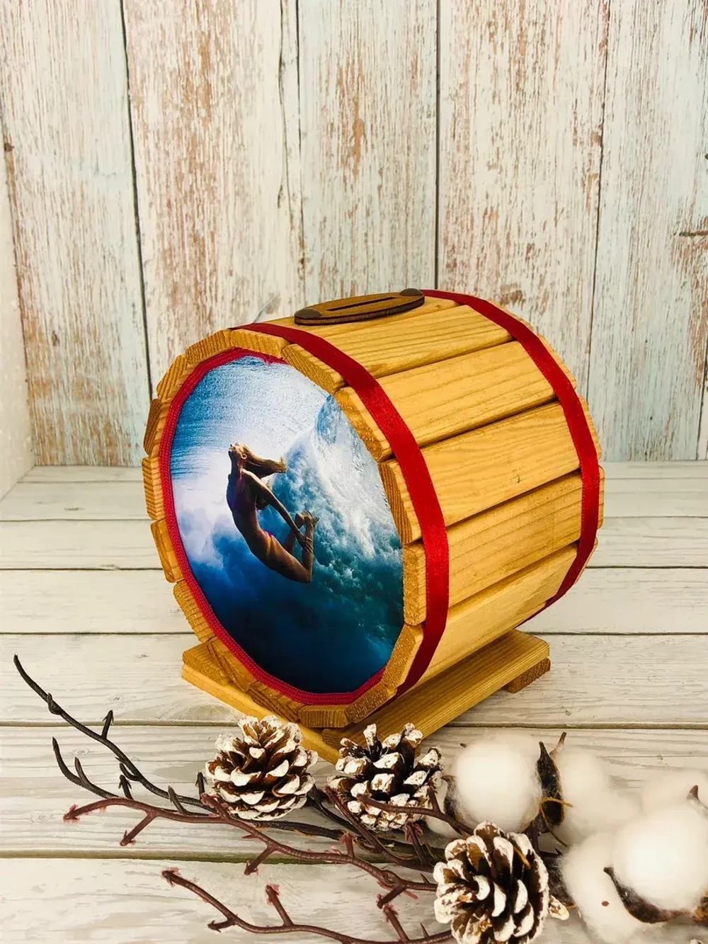 Копилка-бочка "Волна"