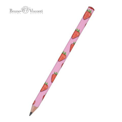 Карандаш ч/г 3,5мм "HappyGraphix Jumbo. Ягоды. Графика. Клубника" 4В (Альт)