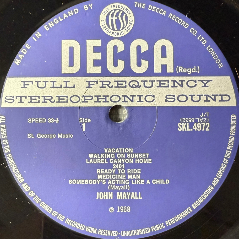 John Mayall - Blues From Laurel Canyon (Англия 1968г.)