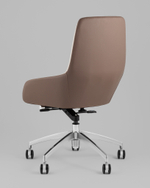 Кресло офисное TopChairs Soulo светло-серый, коричневый