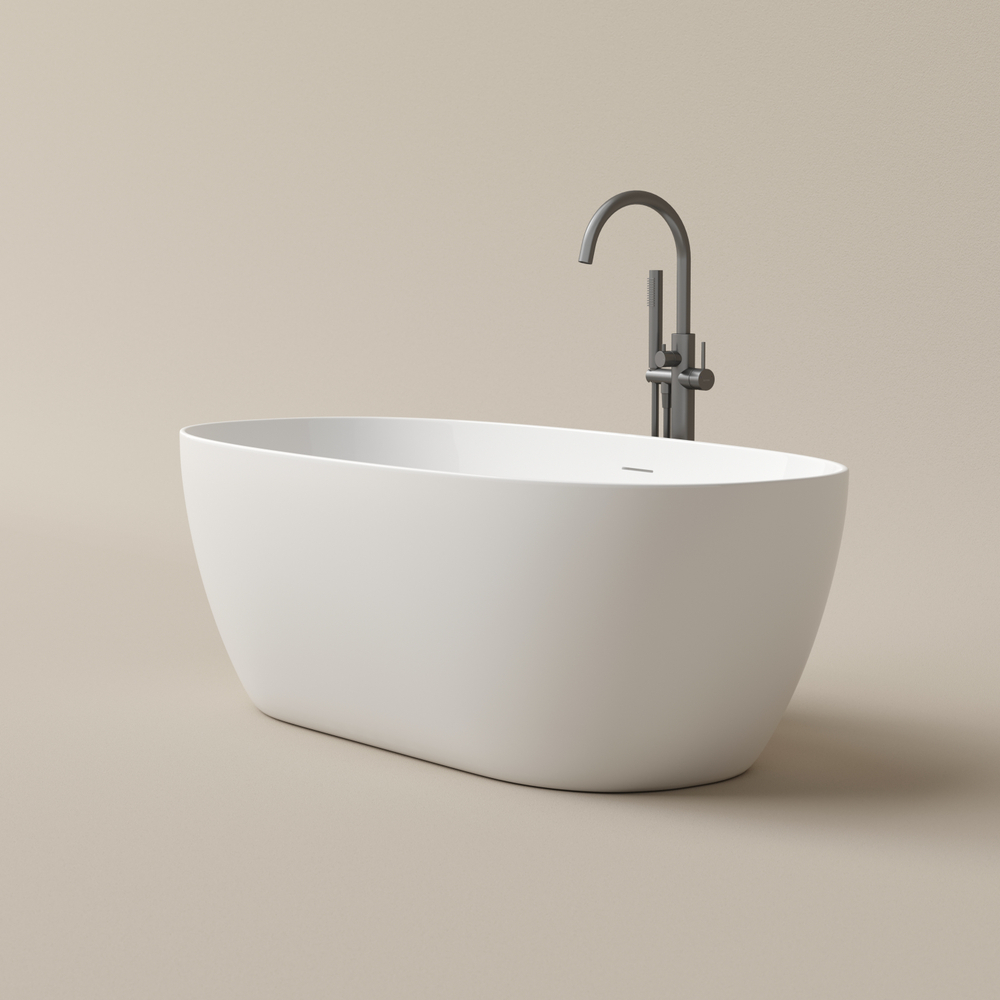 Акриловая ванна Sancos Oval 1700x800x580 мм, отдельностоящая, овальная, с каркасом, со сливом-переливом, донным клапаном"сlick-сlack", цвет белый, арт. FB21