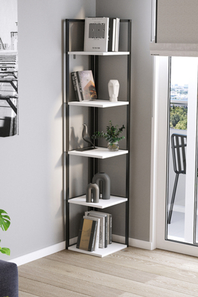 Угловой стеллаж SELANIK 180х35 - белый