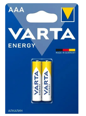 AAA Батарейка VARTA Energy LR03 Alkaline, 2 шт.