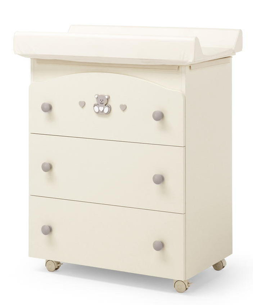 Пеленальный комод Erbesi Charly 3 ящика слоновая кость