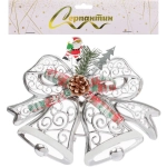 Украшение новогоднее «Лесные колокольчики» 27*20 см, Серебро