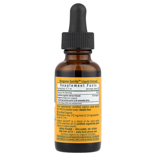 Herb Pharm, Oregano Spirits ™, 30 мл (1 жидк. Унция)