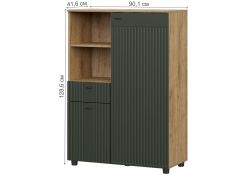 Комод Эдолина дуб золотой / олива софт