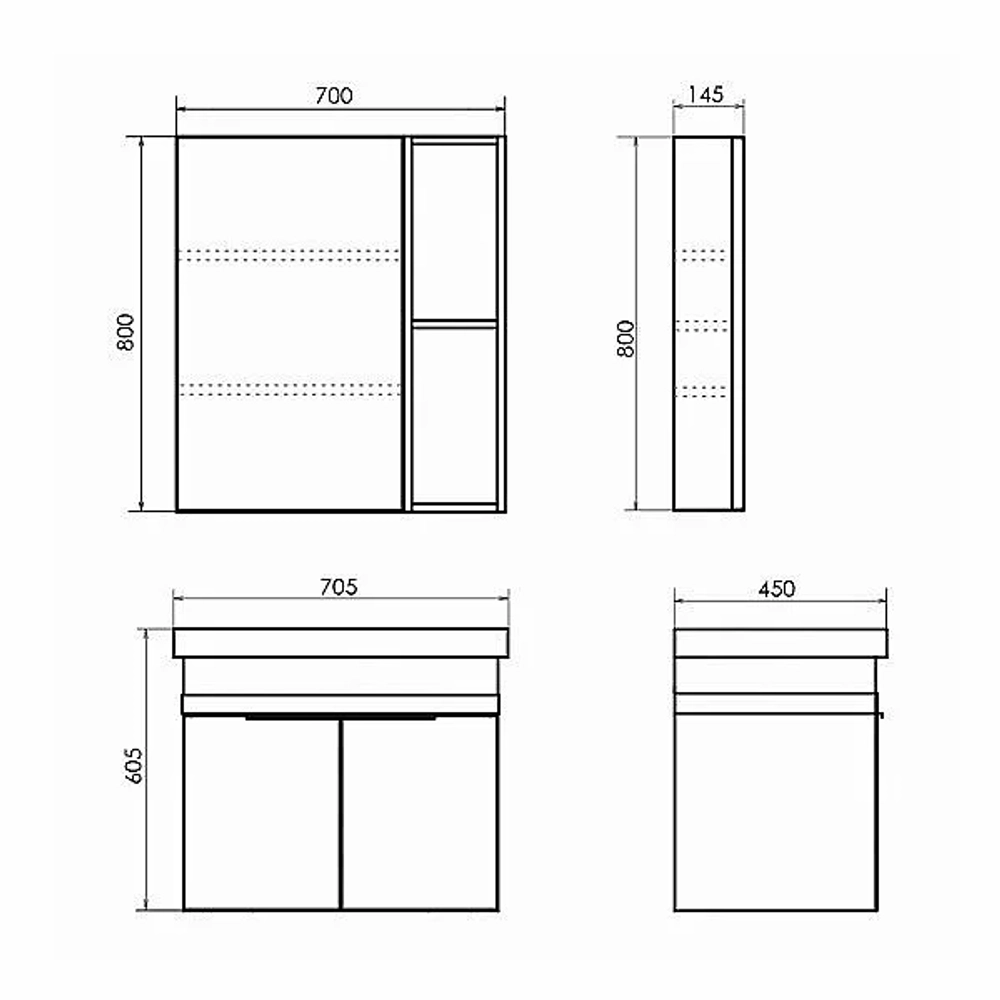 Тумба с раковиной Comforty Соло 00-00010978 70 дуб тёмно-коричнвый