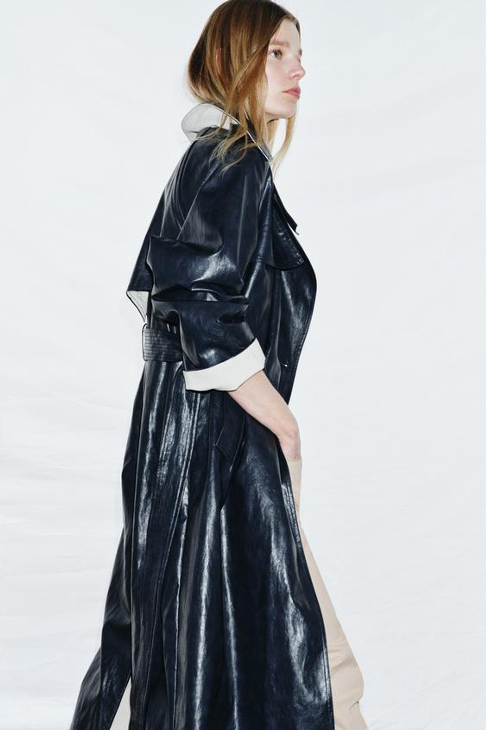 ZW COLLECTION ИСКУССТВЕННАЯ КОЖА ОVERSIZE ТРЕНЧКОТ - ZARA