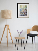 Картина авторская акварельная в паспарту 30х40 см на стену для интерьера "У кромки воды"