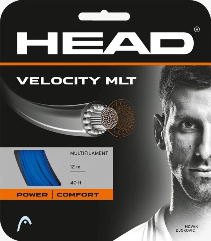 Струны для тенниса HEAD VELOCITY MLT BLUE Сеты (1 натяжка) 12 м