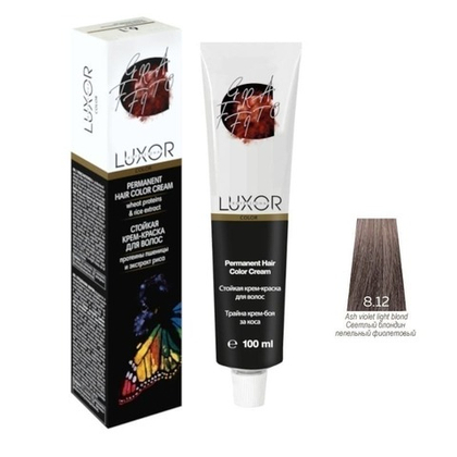 8.12 GR Светлый блондин пепельный фиолетовый крем-краска LUXOR Professional 100мл