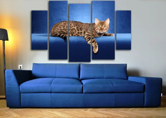 Модульная картина "Бенгальская кошка"