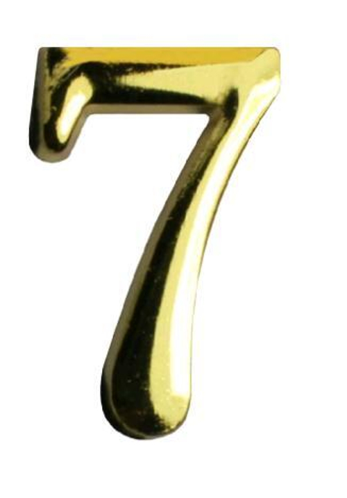 Цифра дверная АЛЛЮР ''7'' метал. на клеевой основе  ЗОЛОТО /5077