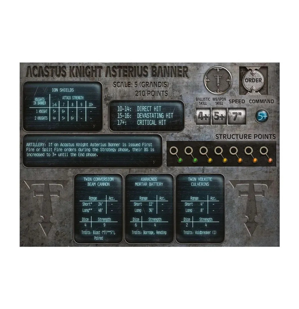 L/I: MECHANICUM ACASTUS KNIGHTS ASTERIUS