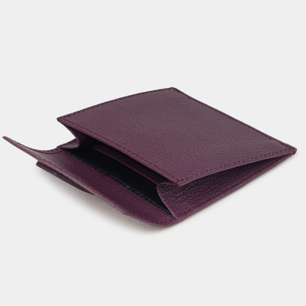 Кардхолдер-кошелек Perle из кожи козы, фиолетового цвета