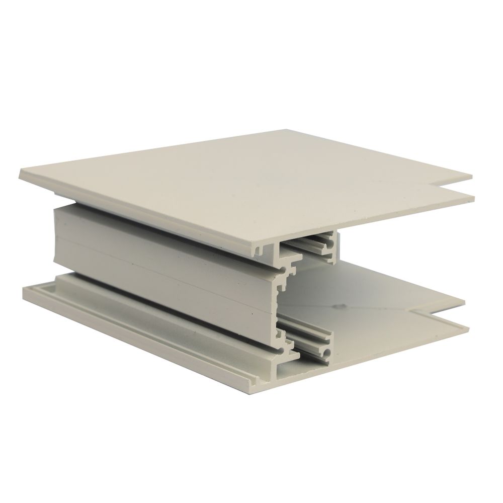 UBX-MS22-35 WHITE Коннектор для накладных магнитных шинопроводов. 35мм. Угловой. Вертикальный. Белый. ТМ Uniel