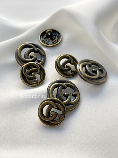 Пуговицы Гучч. Бронзовые Лого