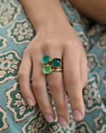 Кольцо Qudo FIRENZE 17.2 (G) Peridot 107001/40-4516 17.2 размер 17,2