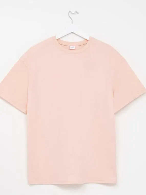 Футболка женская MINAKU: Оversize, цвет персиковый, р-р 54