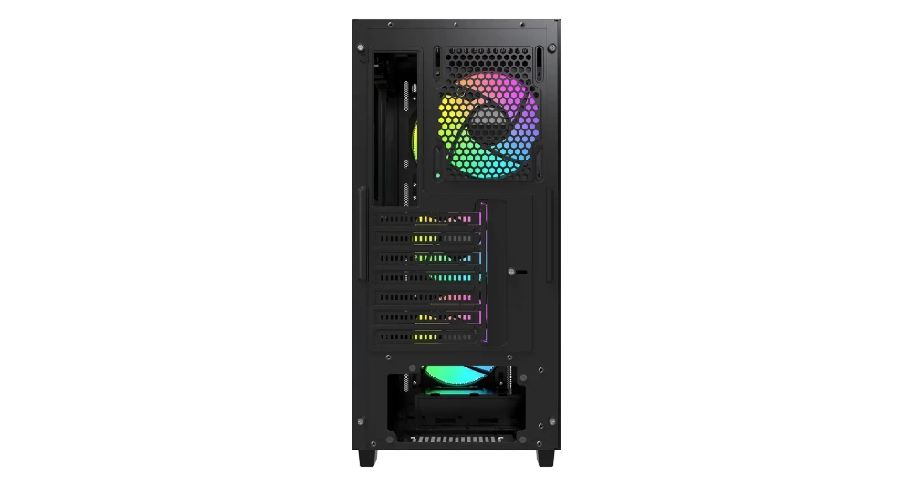 Корпус Ocypus Gamma C60 BK ARGB ATX/mATX/ITX 3xUSB Черный, Предустановленно 4x120мм ARGB Fans, Gamma-C60-BKG400XX-GL