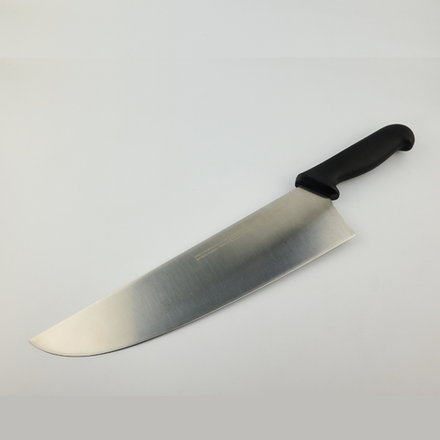 Нож мясника 31 см 12", пластиковая ручка черного цвета, сталь X50CrMoV15 LUCKY