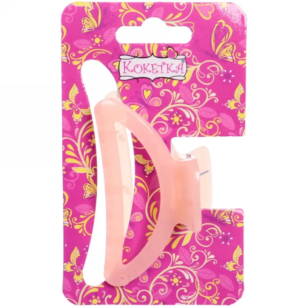 Заколка-краб для волос на блистере «Глянец-Трапеция», микс 6 цветов, 6см