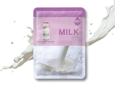 FARM STAY тканевая маска д/лица "МОЛОКО" 23мл.
