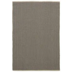 Ковер Satanca 230х160 см в бежевую и черную полоску из синтетики