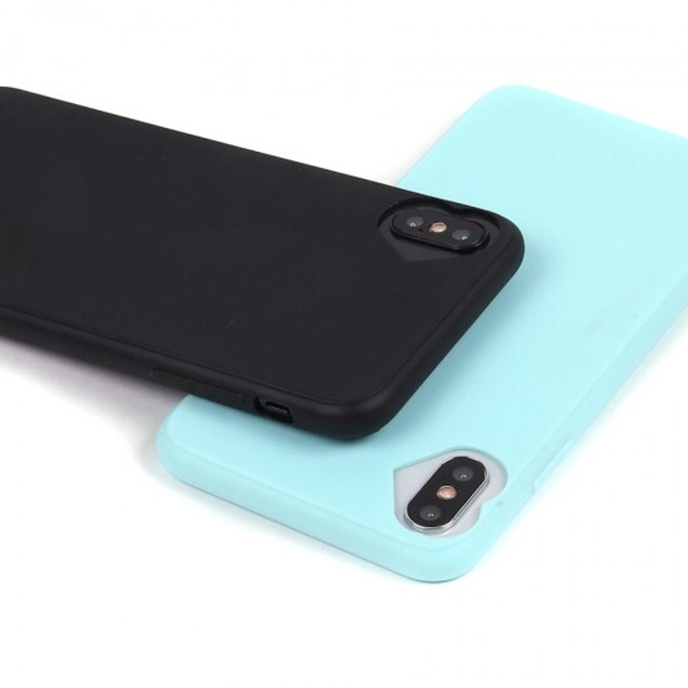 Силиконовый чехол с вырезом-сердечком для iPhone XS Max, 010940 Прозрачный