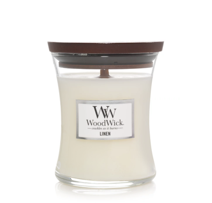 Свеча ароматическая WoodWick Linen средняя 275 г.