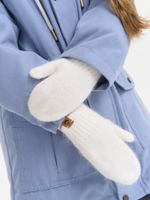 Варежки вязаные из ангоры "Молоко"