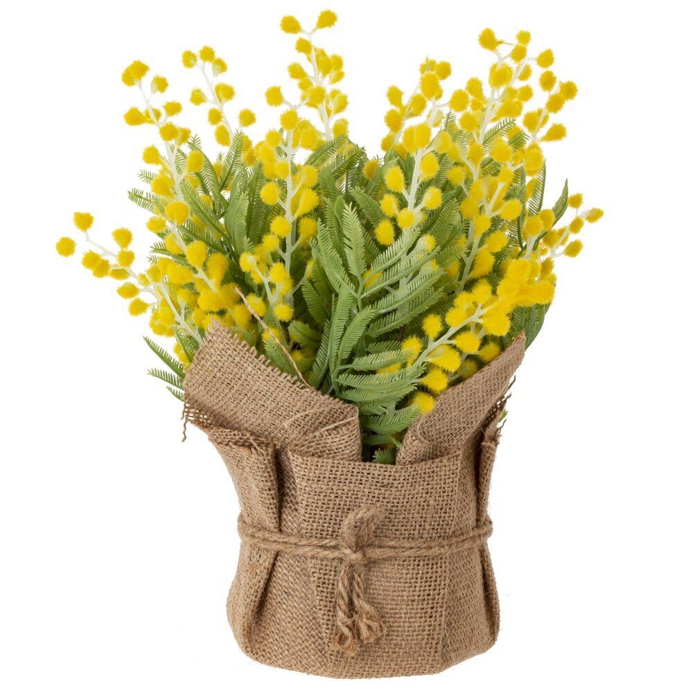 GAEM Цветочная композиция "Мимоза", L18 W20 H26 см