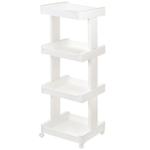 Полка универсальная, пластик, 4 секции, 39х35х108 см, на колесах, SPE34381-1