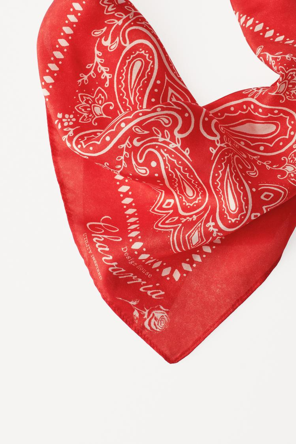 ZARA X WILLY CHAVARRIA ШЕЛКОВАЯ БАНДАНА, КРАСНЫЙ