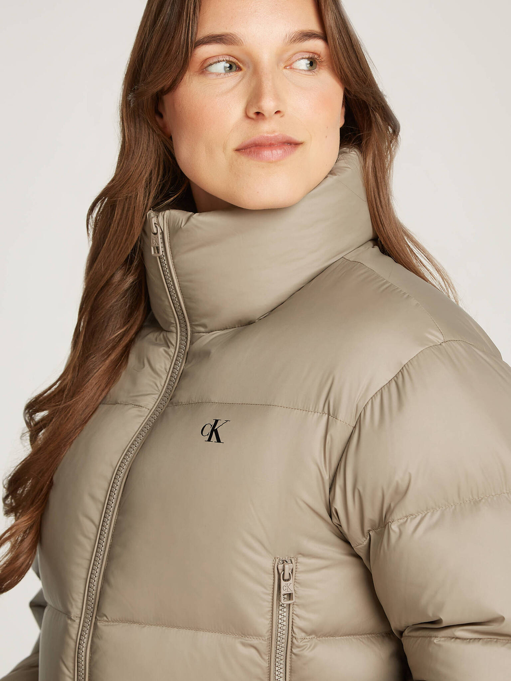 Пуховая куртка CALVIN KLEIN JEANS - бежевый(J20J223577)