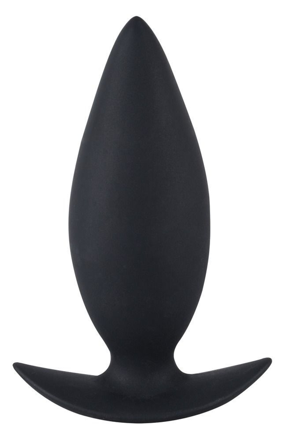 Средняя анальная пробка из силикона - 10 см. (Цвет: черный)
