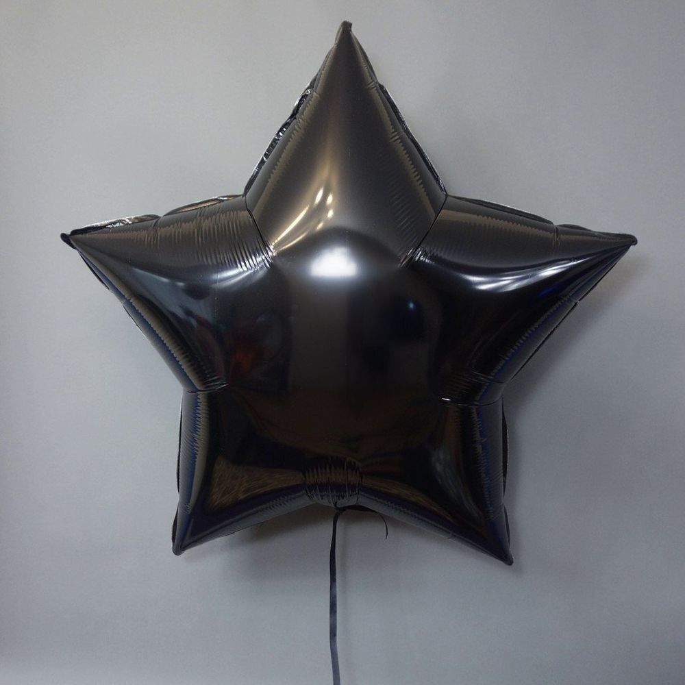 G Шар звезда 36" / 91 см Пастель черный (БГ-150)  Изображение3